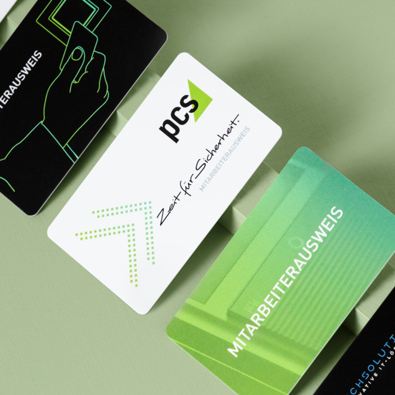Verschiedene RFID-Karten im individuellenKundendesign