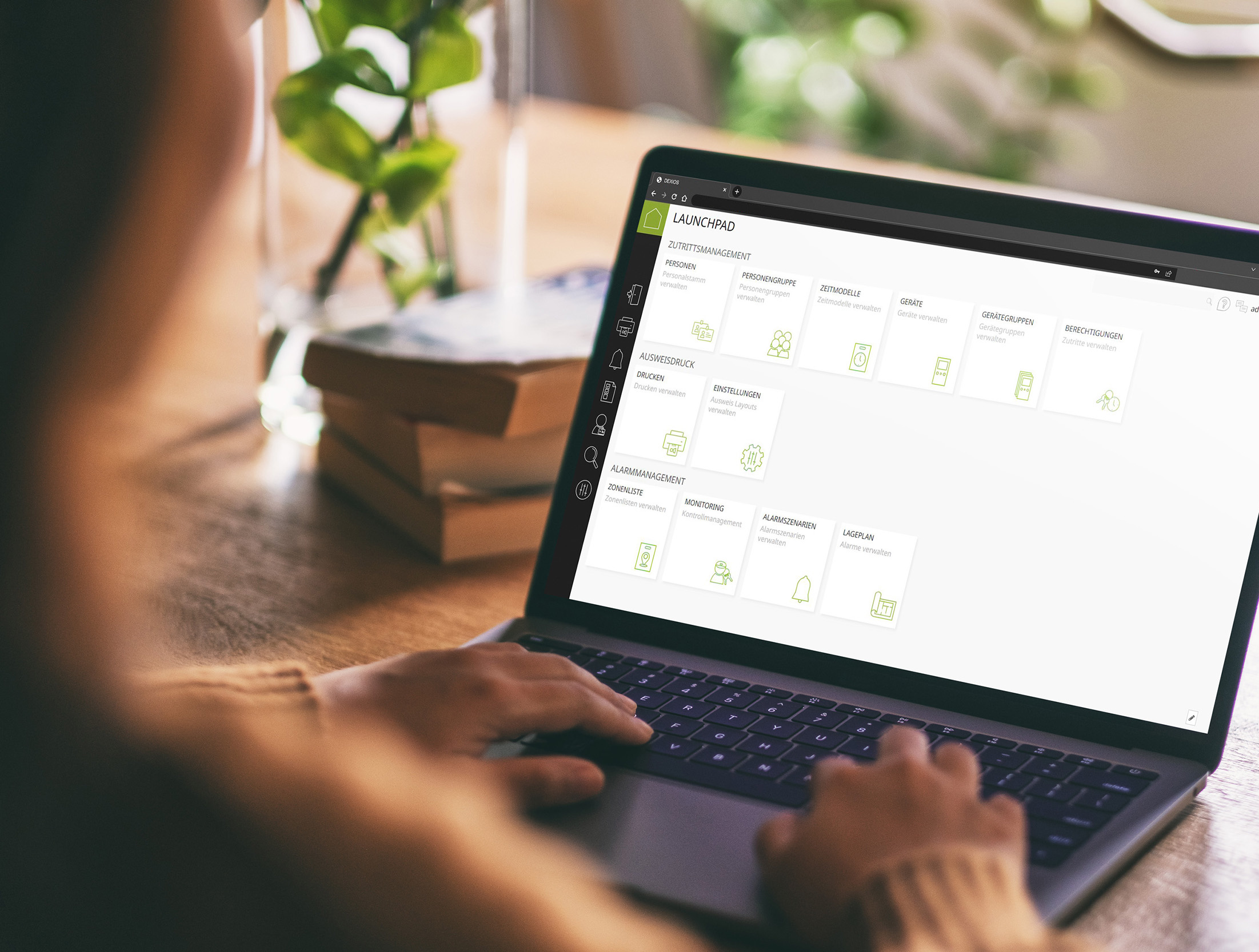 Zutrittssoftware DEXIOS von PCS, Bildschirmansicht eines Lageplans