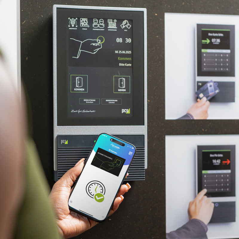 Digitale Zeiterfassung mit Smarphone an INTUS 5600
